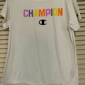 2 champion shirts, large